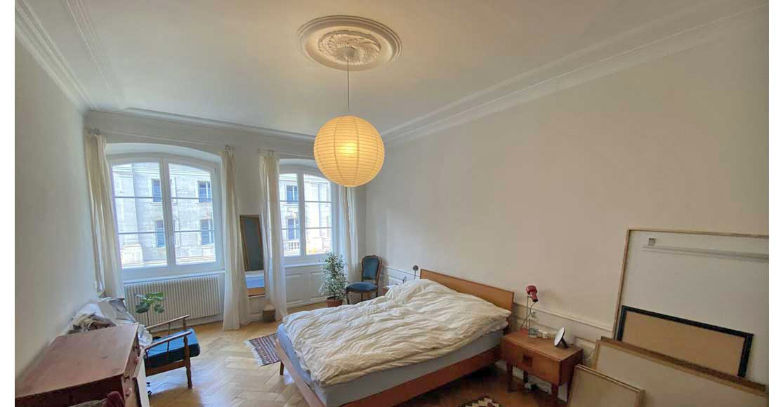 Foto: Blick von der Küche in das Wohn- und Kinterzimmer